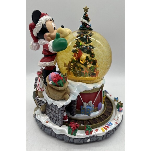 Disneyland Deck the halls snow globe With Running Train Rare retired W/Box - Picture 5 of 8